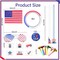 4th of July Party Favors, 126 Pcs Patriotic Accessories USA Flags Sunglasses Necklaces Glow Sticks(Blue, White, Red)
